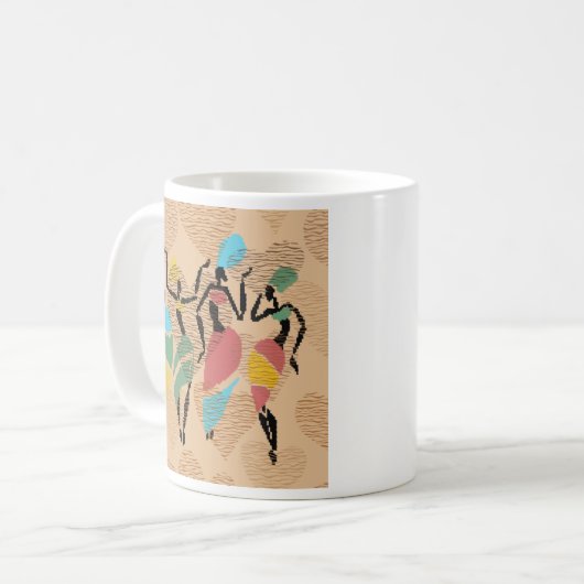 afrikanische Valentine tanzen, afrikanische Damen- Kaffeetasse (Vorderseite Links)