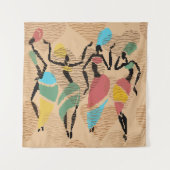 afrikanische Valentine tanzen, afrikanische Damen- Wandteppich (Vorderseite)