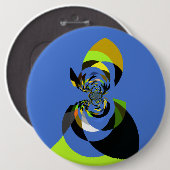 afrikanische Vector Design Art Print Button (Vorne & Hinten)