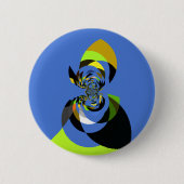 afrikanische Vector Design Art Print Button (Vorderseite)