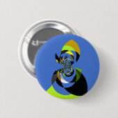 afrikanische Vector Design Art Print Button (Vorne & Hinten)