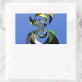 afrikanische Vector Design Art Print Rechteckiger Aufkleber (Tasche)