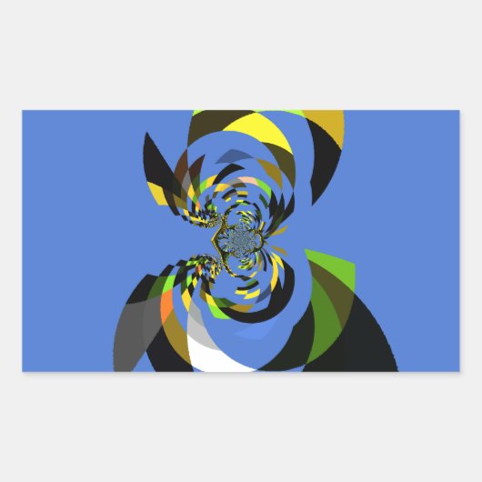 afrikanische Vector Design Art Print Rechteckiger Aufkleber (Vorderseite)