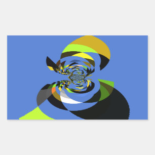afrikanische Vector Design Art Print Rechteckiger Aufkleber