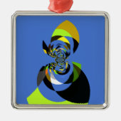 afrikanische Vector Design Art Print Silbernes Ornament (Vorne)