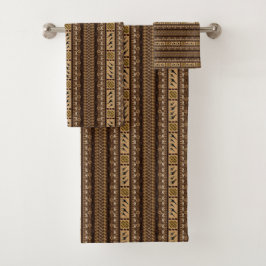 afrikanische Verzierung. Giraffen Badhandtuch Set