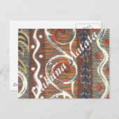 Afrikanische Vintage, traditionelle Ornament Motif Postkarte (Vorne/Hinten)