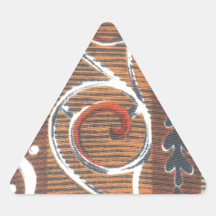 Afrikanische Vintage traditionelle Ornament Motiv  Dreieckiger Aufkleber