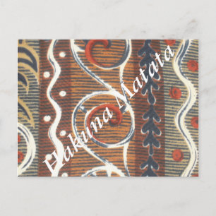 Afrikanische Vintage traditionelle Ornament Motiv  Postkarte