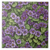 afrikanische Violet-Blume Fliese (Vorderseite)