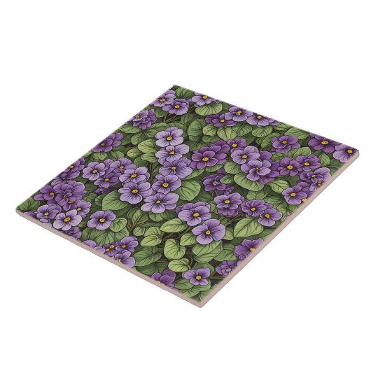 afrikanische Violet-Blume Fliese (Seite)