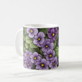afrikanische Violet-Blume Kaffeetasse (Vorderseite Links)
