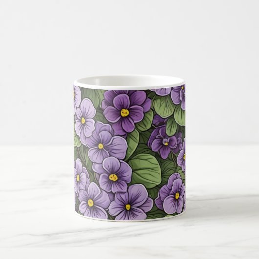 afrikanische Violet-Blume Kaffeetasse (Mittel)