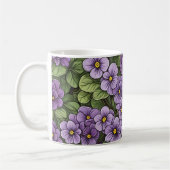 afrikanische Violet-Blume Kaffeetasse (Links)