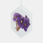 Afrikanische Violet Ornament Aus Glas (Vorderseite Links)