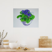 afrikanische Violet Poster (Küche)
