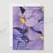 afrikanische Violets Babydusche Einladung (Rückseite)