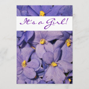 afrikanische Violets Babydusche Einladung