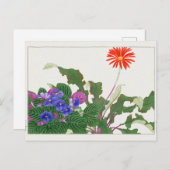 Afrikanische Violette Gerbera von Tanigami Konan Postkarte (Vorne/Hinten)