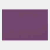 Afrikanische Violette Vollfarbe schlicht lila Geschenkpapier Set (Vorderseite 3)