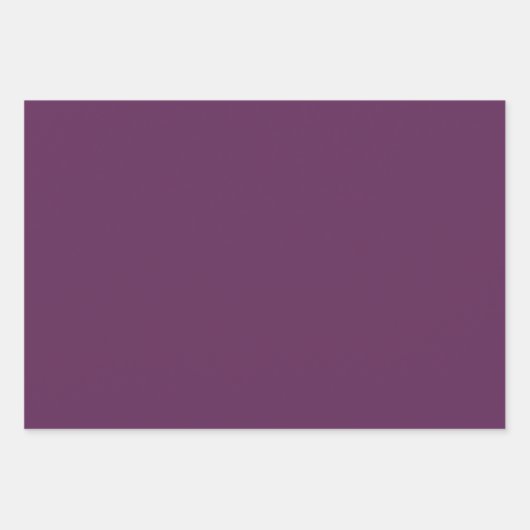 Afrikanische Violette Vollfarbe schlicht lila Geschenkpapier Set (Vorderseite 3)