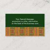 Afrikanische Visitenkarten Visitenkarte (Rückseite)