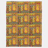 Afrikanische Volkskunst - Nahtlose Formen Muster 1 Fleecedecke (Vorderseite)