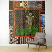 Afrikanische Volkskunst Wandteppich (Beispiel)