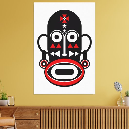 Afrikanische Volksmaske Leinwanddruck (Insitu (Wohnzimmer))