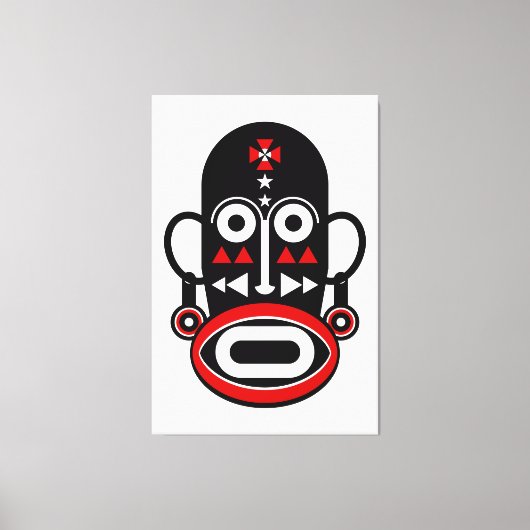 Afrikanische Volksmaske Leinwanddruck (Vorderseite)