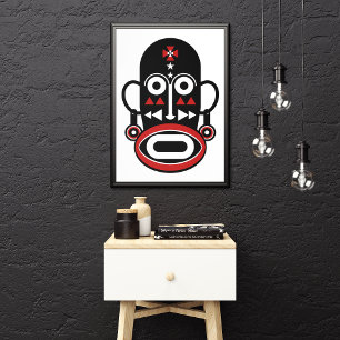 Afrikanische Volksmaske Leinwanddruck