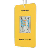 Afrikanische Wasserfarben Kunst, Maasai Krieger T  Autolufterfrischer (Links)