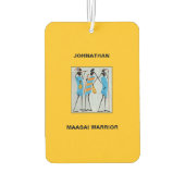 Afrikanische Wasserfarben Kunst, Maasai Krieger T  Autolufterfrischer (Rückseite)