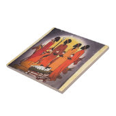 Afrikanische WeihnachtsGeburt Christis-Szene Fliese (Seite)