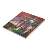 Afrikanische WeihnachtsGeburt Christis-Szene Fliese (Seite)