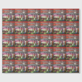 Afrikanische WeihnachtsGeburt Christis-Szene Geschenkpapier (Flach)