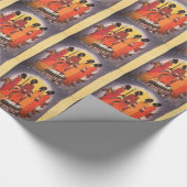 Afrikanische WeihnachtsGeburt Christis-Szene Geschenkpapier (Ecke)