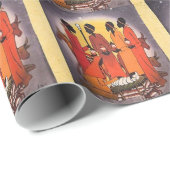 Afrikanische WeihnachtsGeburt Christis-Szene Geschenkpapier (Rolleneckpunkt)