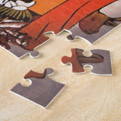 Afrikanische WeihnachtsGeburt Christis-Szene Puzzle (Seite)