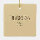 Afrikanische Weihnachtskarte Keramikornament (Rückseite)