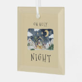 Afrikanische Weihnachtskarte Ornament Aus Glas (Vorderseite links)