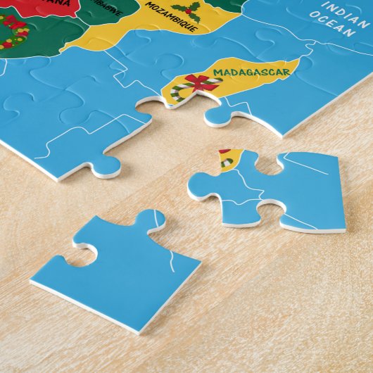 Afrikanische Weihnachtskarte Puzzle (Seite)