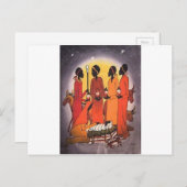 Afrikanische Weihnachtskrippe Feiertagspostkarte (Vorne/Hinten)