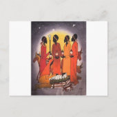 Afrikanische Weihnachtskrippe Feiertagspostkarte (Vorderseite)