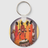 Afrikanische Weihnachtskrippe Schlüsselanhänger (Vorderseite)