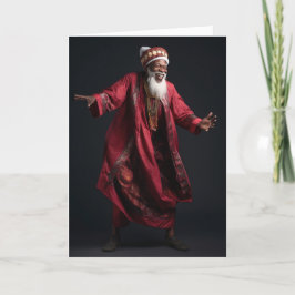 Afrikanische WeihnachtsWeihnachtsfeiern Feiertagskarte