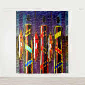 Afrikanische Weisen Wandteppich (Vorderseite)