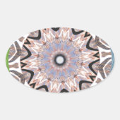 afrikanische Whirlkunst Ovaler Aufkleber (Vorderseite)