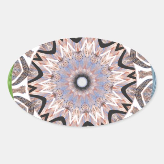 afrikanische Whirlkunst Ovaler Aufkleber (Vorderseite)