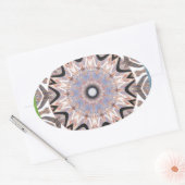 afrikanische Whirlkunst Ovaler Aufkleber (Umschlag)